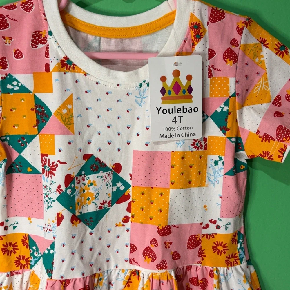 Colorful Patchwork Dress size 4t NWTs